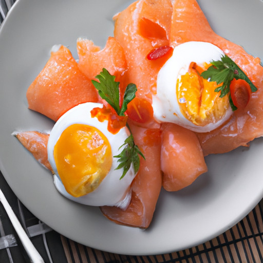 Delicious dish of Salmon and eggs 91656