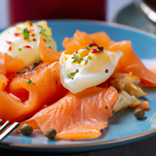 Delicious dish of Salmon and eggs 91657